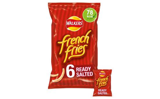 Walkers French Fries Ready Salted Multipack Snacks 6x18g