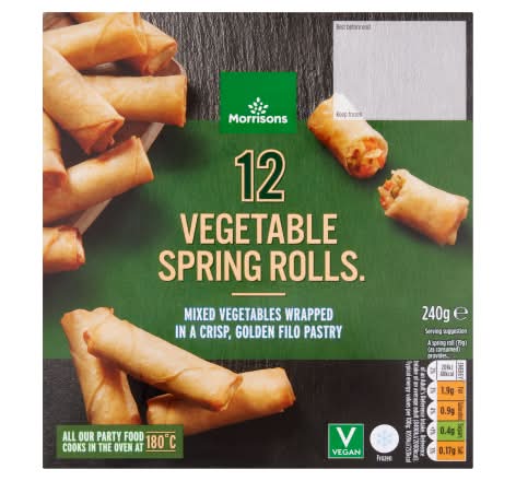 Morrisons Vegetable Spring Rolls (12 pack)