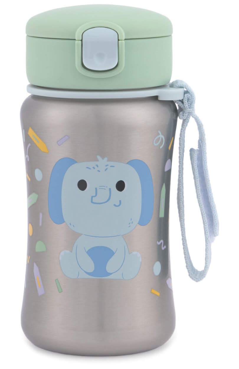 Besties Squad Stainless Steel Straw Bottle - Emmett Elephant - Elephant - One Size