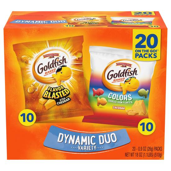 Pepperidge Farm Goldfish Dynamic Duo Baked Snack Crackers (20 ct)
