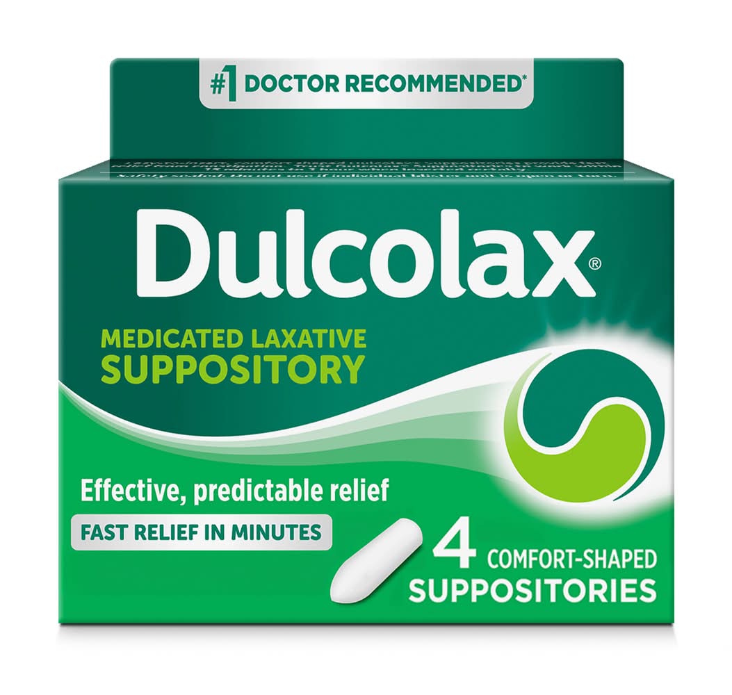 Dulcolax Medicated Laxative Suppositories (4 ct)