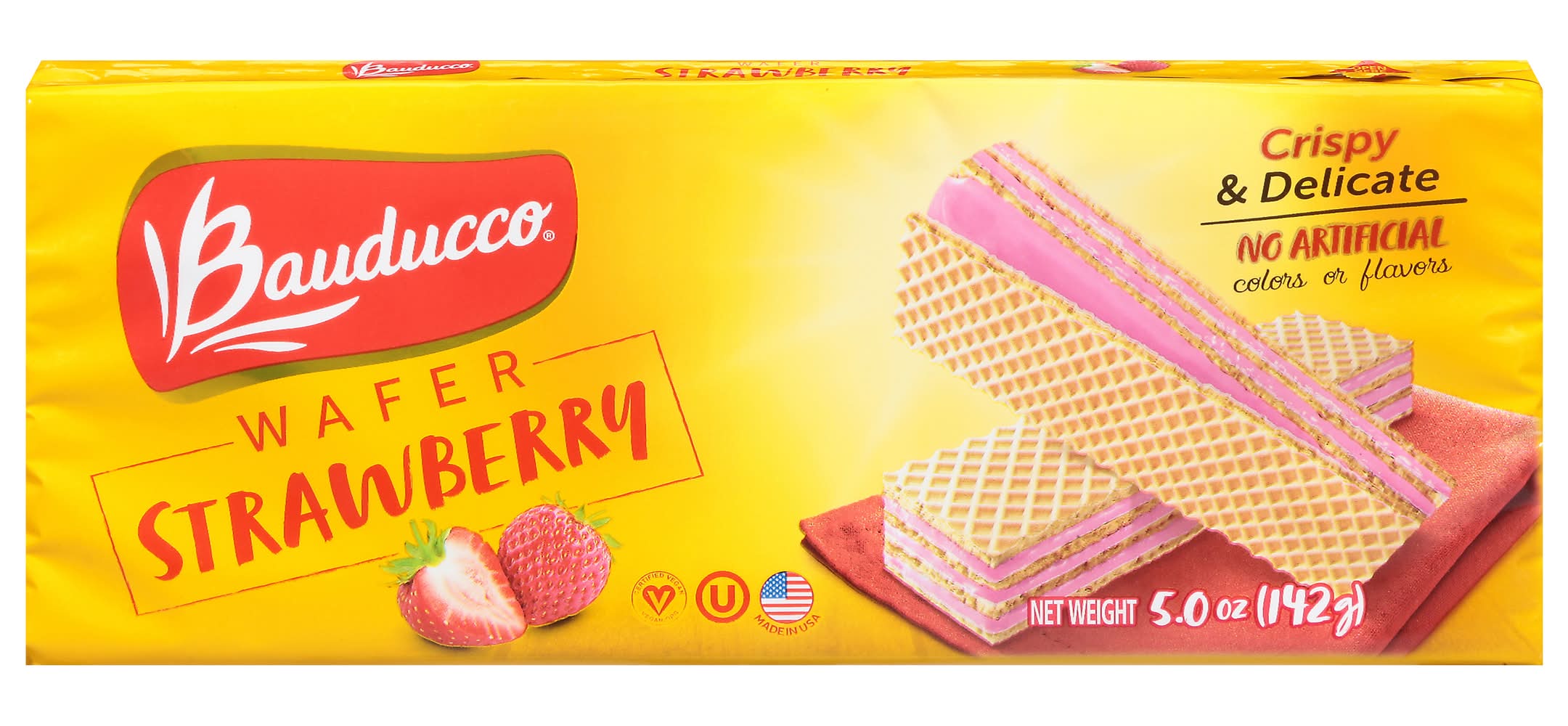 Bauducco Crispy & Delicate Wafer, Strawberry (5 oz)