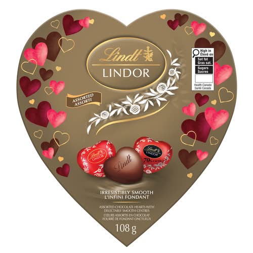 Lindt lindor chocolats coeur d'amour irrésistiblement onctueux - lindor irresistibly smooth amour heart chocolates (assorti)