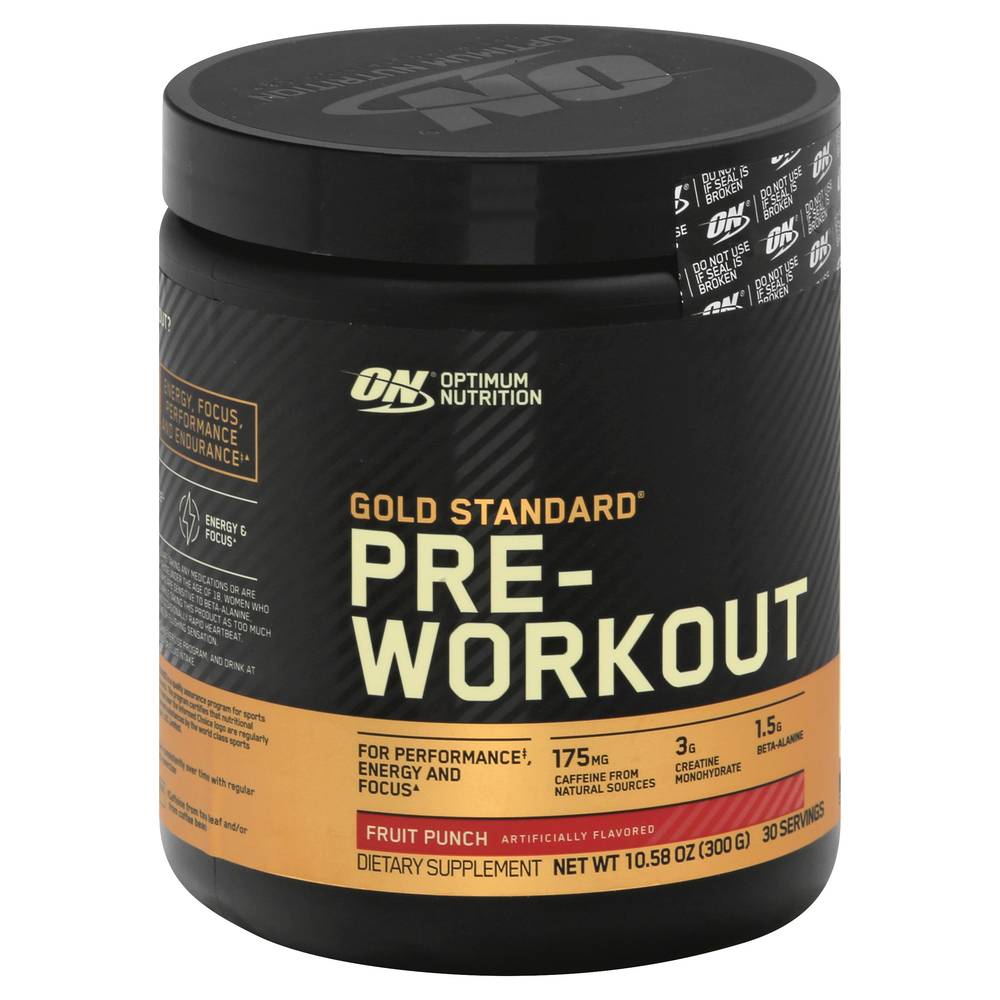 Optimum Nutrition Fruit Punch Gold Standard Pre-Workout (10.6 oz)