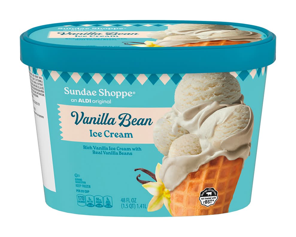Sundae Shoppe Ice Cream, Vanilla Bean (48 fl oz)