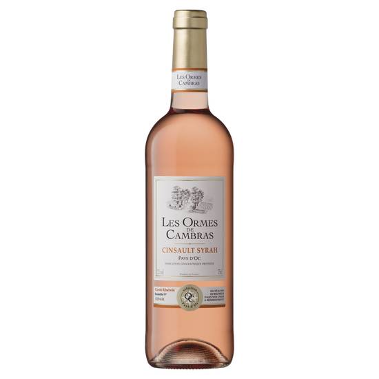 Les Ormes de Cambras - Vin rosé cinsault syrah pays d'oc (750 ml)