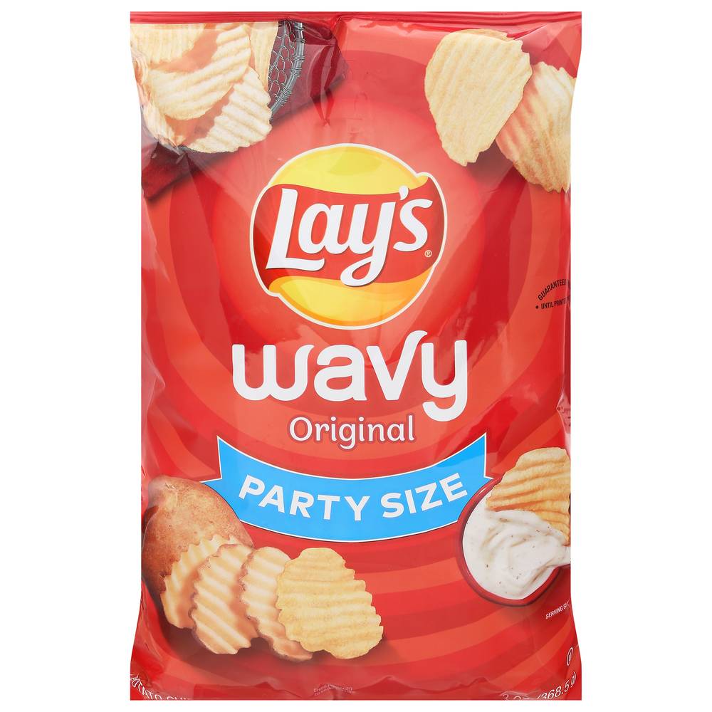 Lay's Party Size Wavy Original Potato Chips (13 oz)