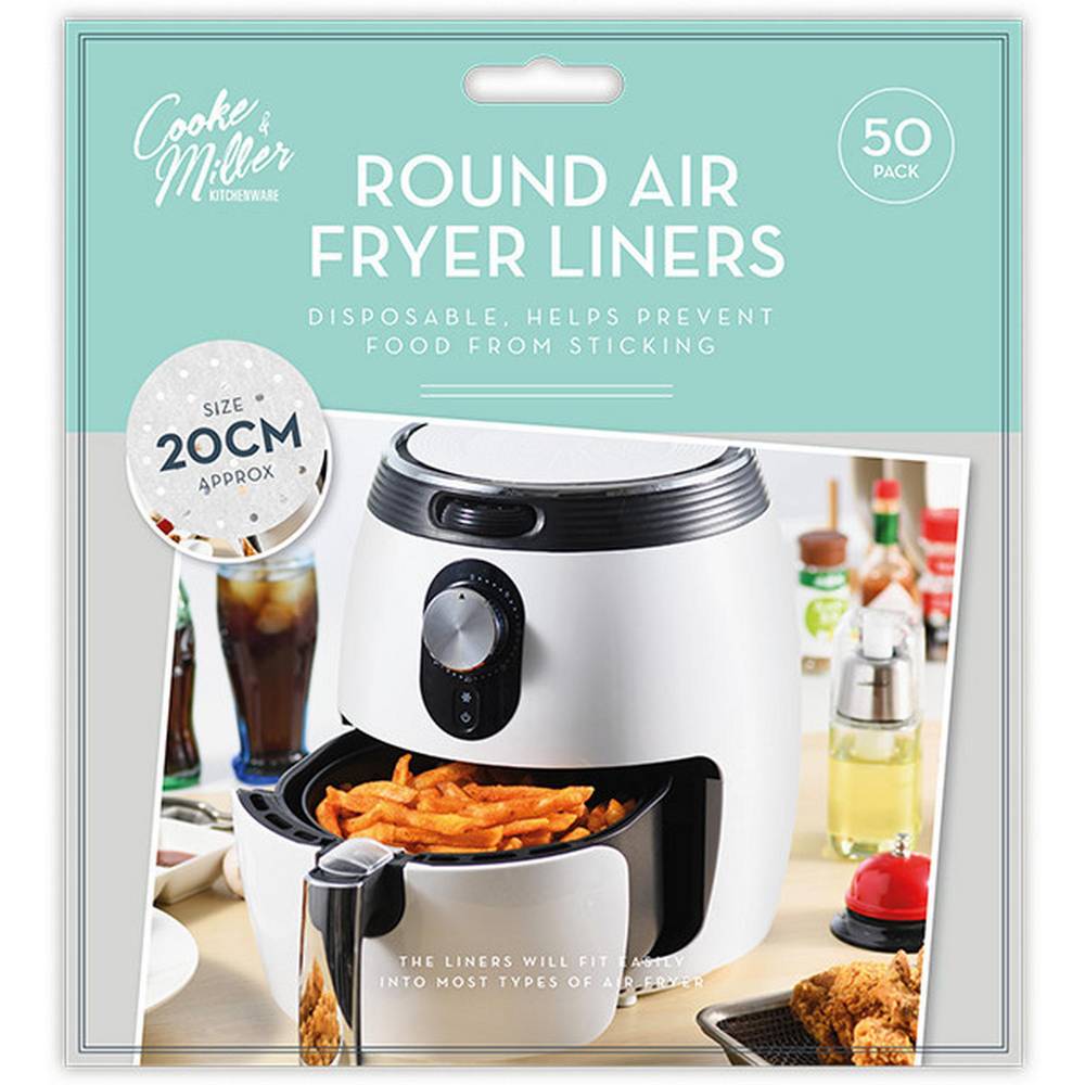 Cooke & Miller 50 Pack Round Air Fryer Liners