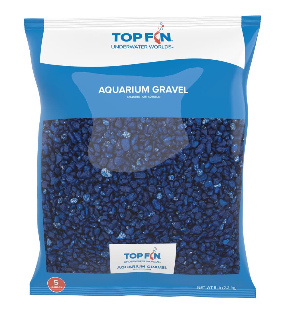 Top Fin Premium Aquarium Gravel - Deep Blue (Size: 5 Lb)