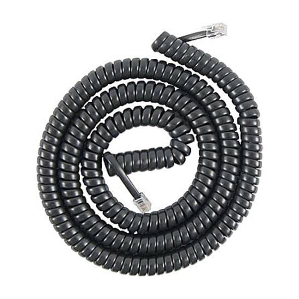 Powergear Coiled Telephone Cord 12' Black 27639