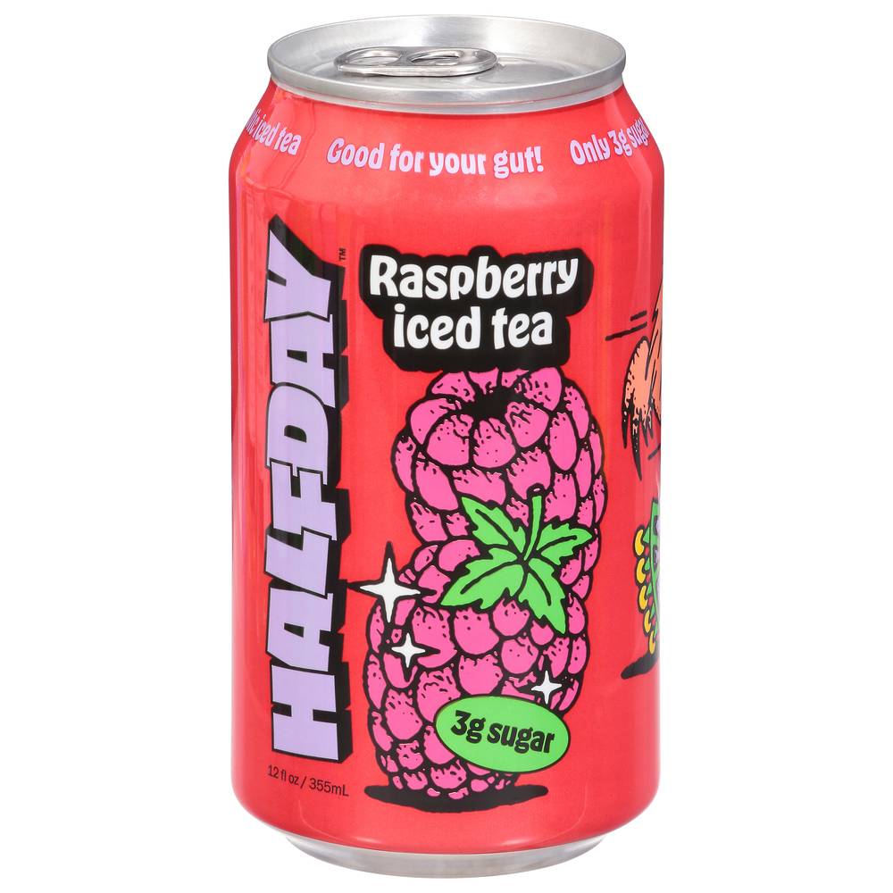 Halfday Iced Black Tea, Raspberry (12 fl oz)