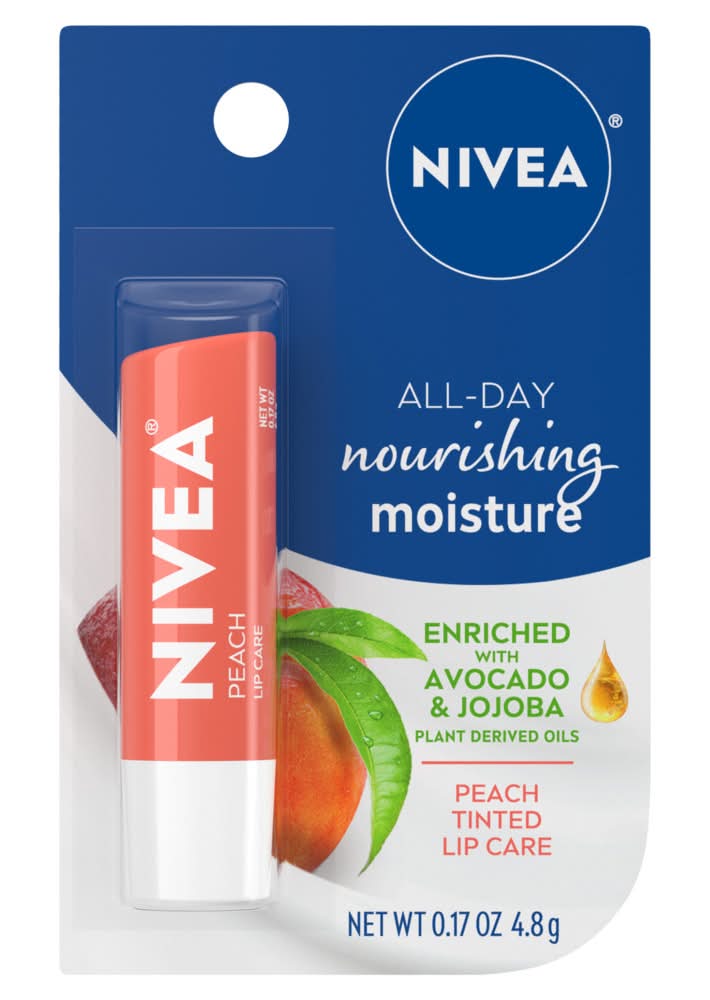 Nivea All Day Nourishing Moisture Tinted Lip Care, Peach (0.17 oz)