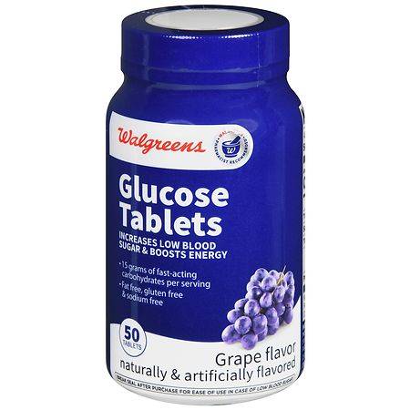Walgreens Glucose Dietary Supplement Tablets Grape