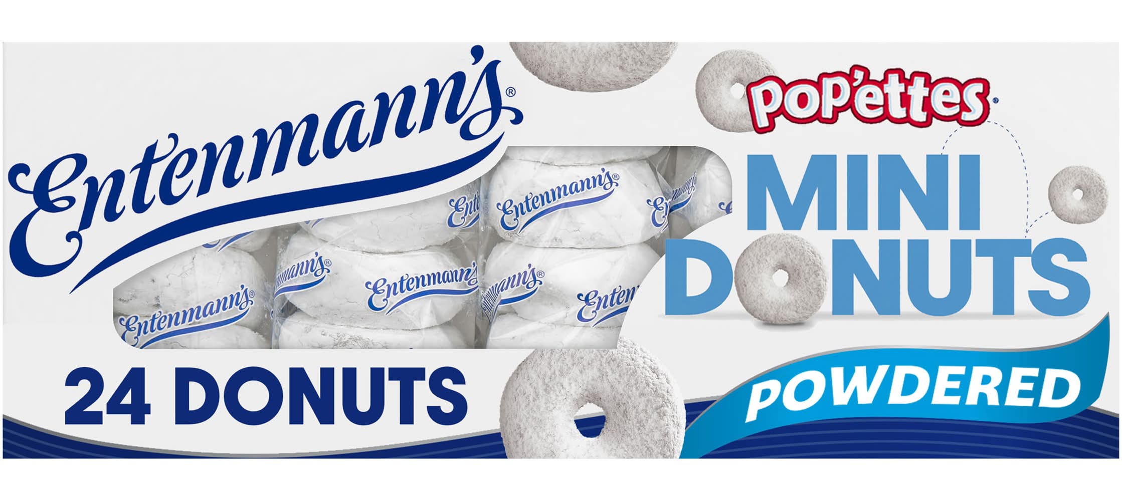 Entenmann's Mini Powdered Donuts Snack packs (1.32 lbs, 24 ct)