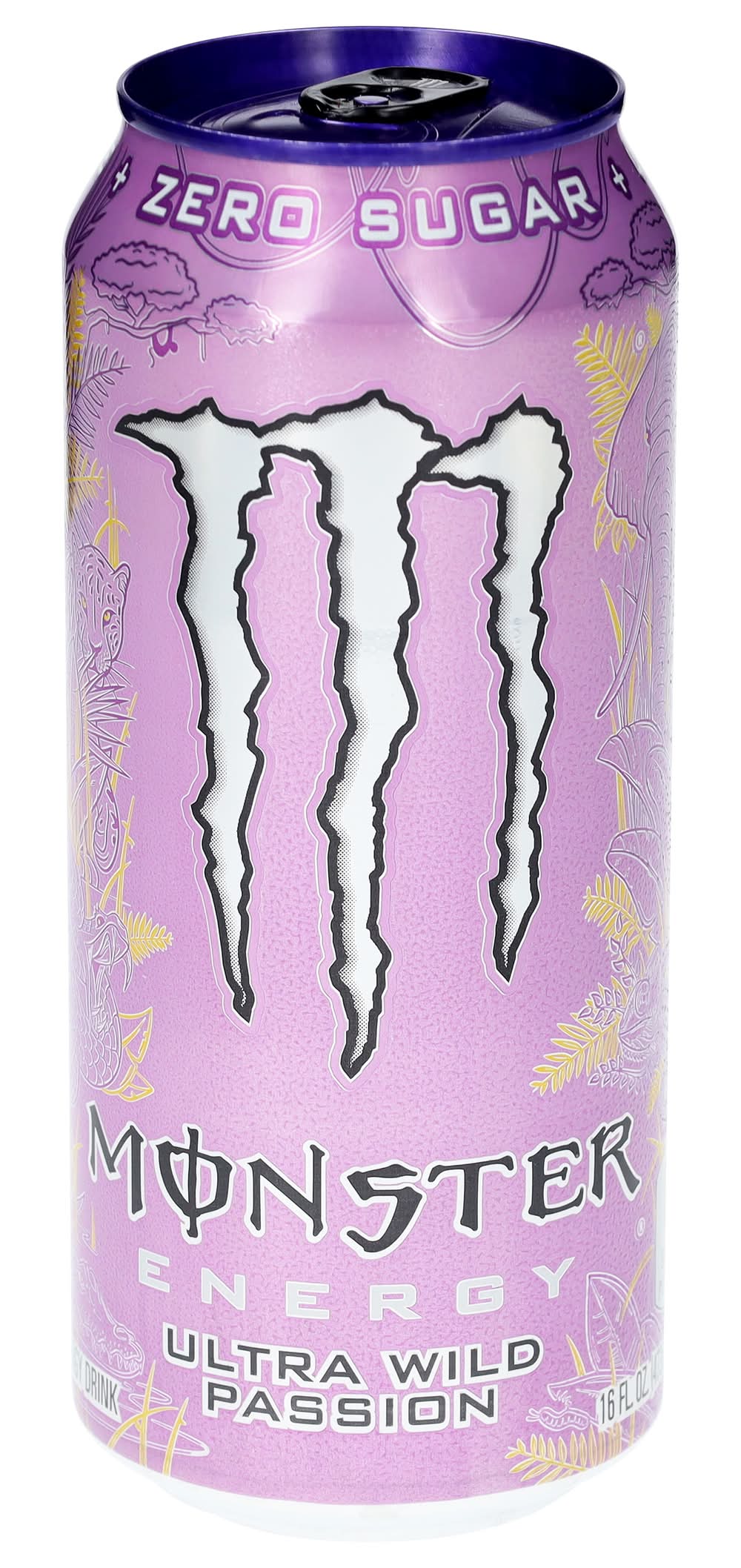 Monster Ultra Zero Sugar Energy Drink, Wild Passion (16 fl oz)