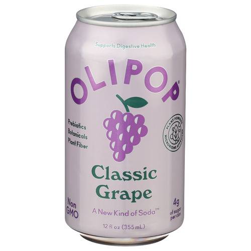 Olipop Classic Grape Prebiotic Sparkling Tonic