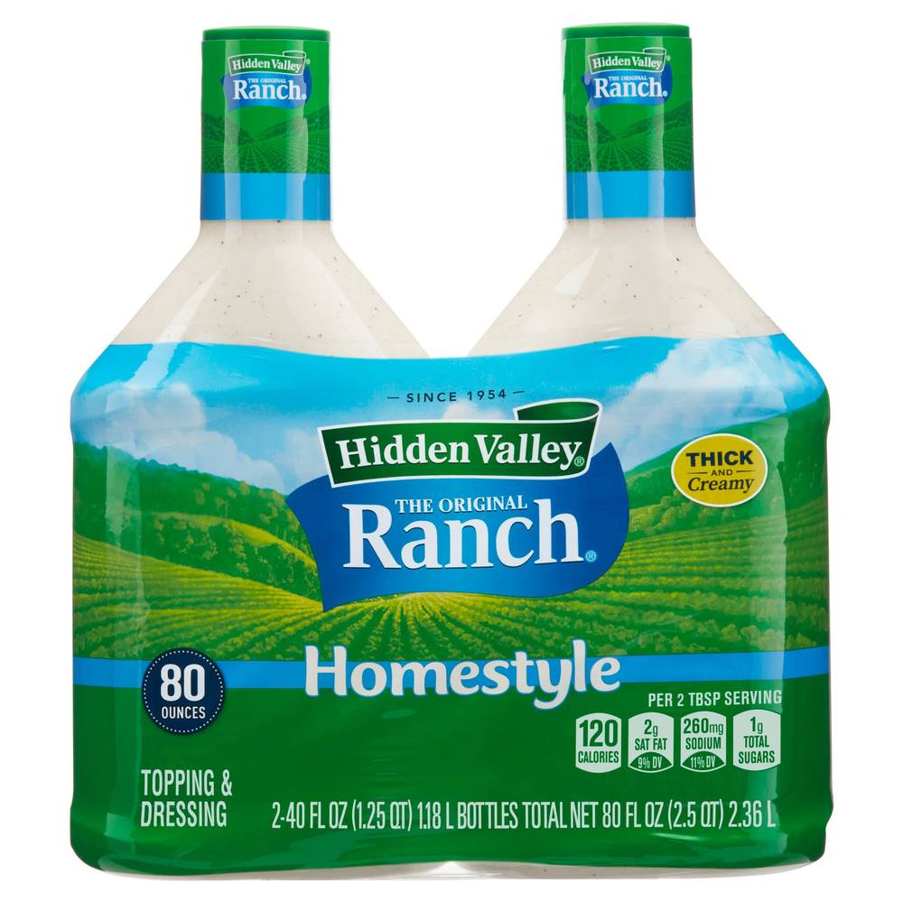 Hidden Valley, Original Ranch Dressing, 40 fl oz, 2-Count