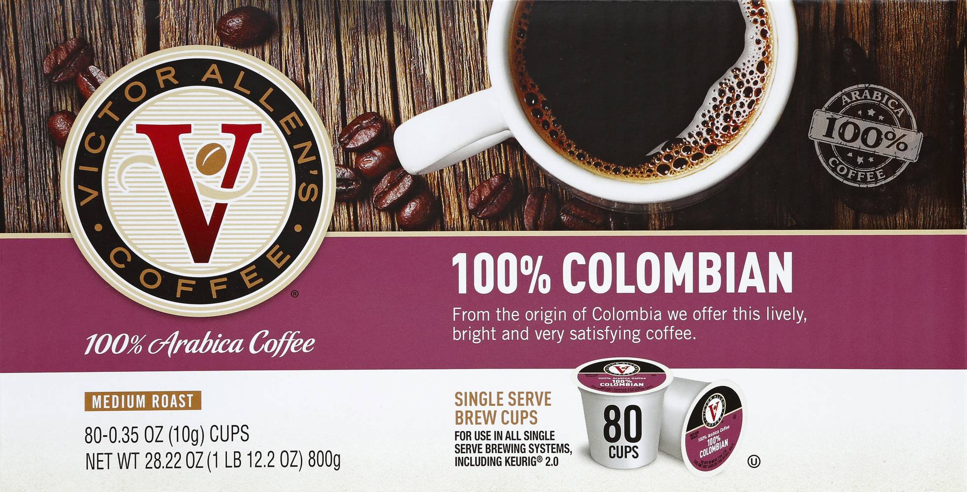 Victor Allen's Coffee Coffee, Colombian (0.35 oz, 80 ct)