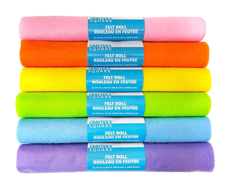 Crafters Square Felt Rolls, 12.125x48 in (5 ct)