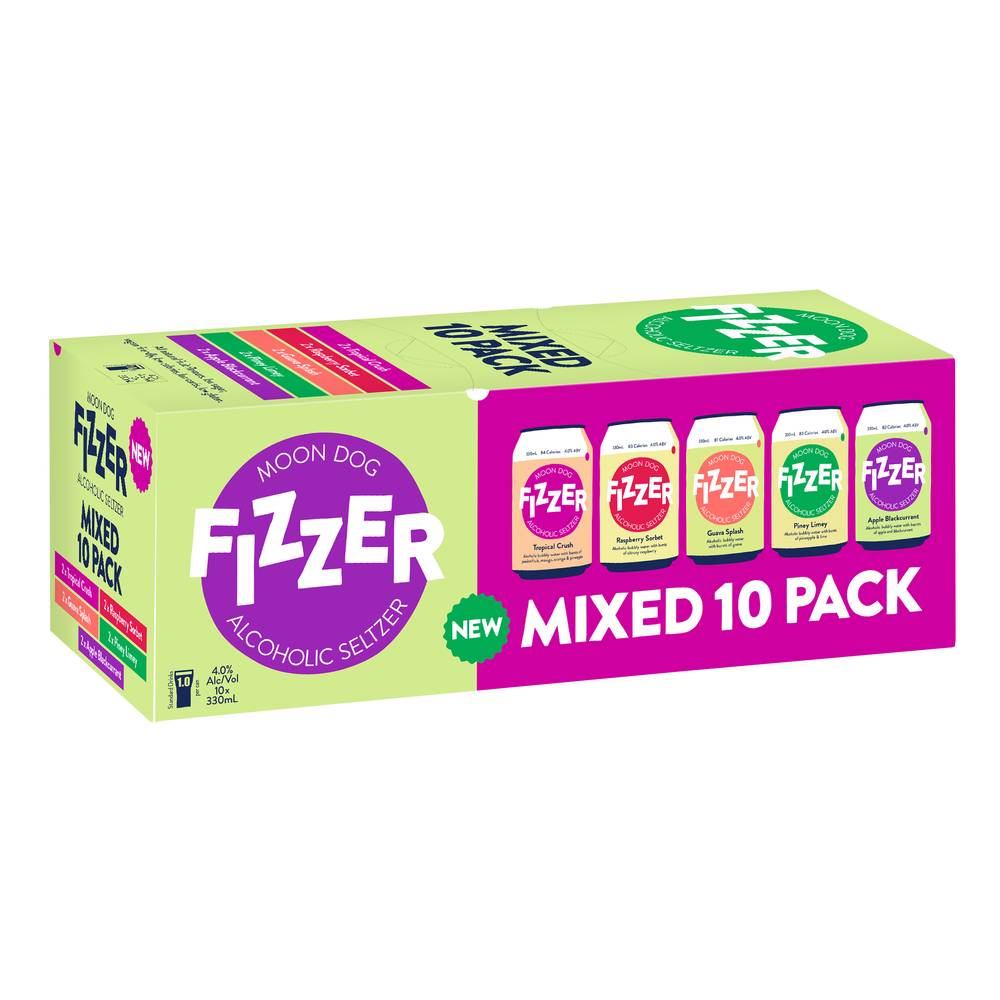 Moon Dog Fizzer Mixed Can 330ml 10pk X 10 Pack