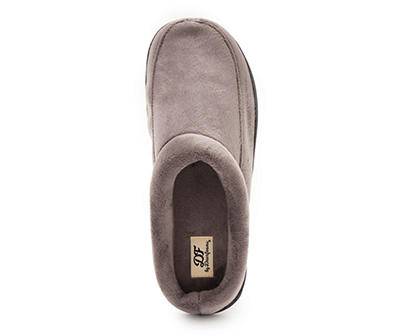 Men's M Gray Velour Clog Slipper