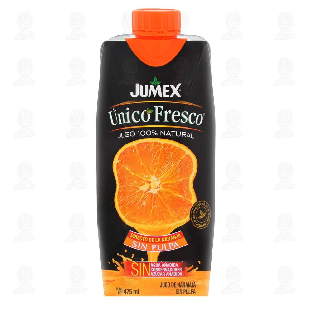 Jumex · Jugo de naranja sin pulpa único fresco (475 ml)