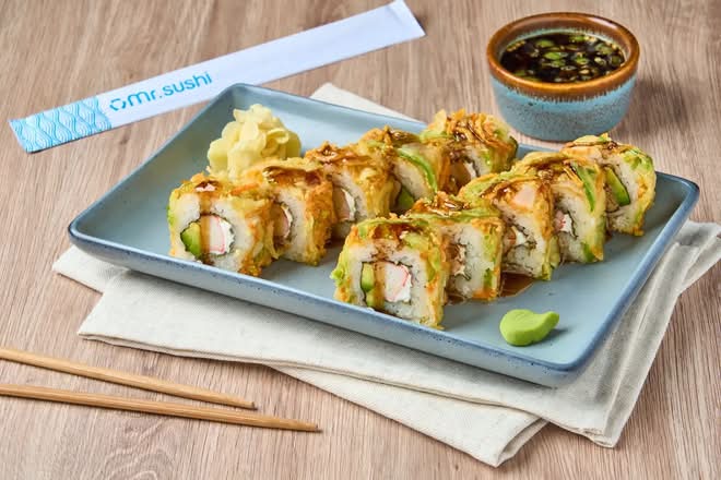 Sushi Mr. Kakiage - Verduras Tempura, Cangrejo y Queso