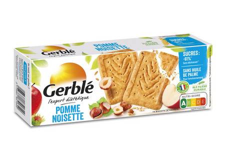 Biscuits pomme noisette sucre réduit GERBLE - le paquet de 16 - 230 g