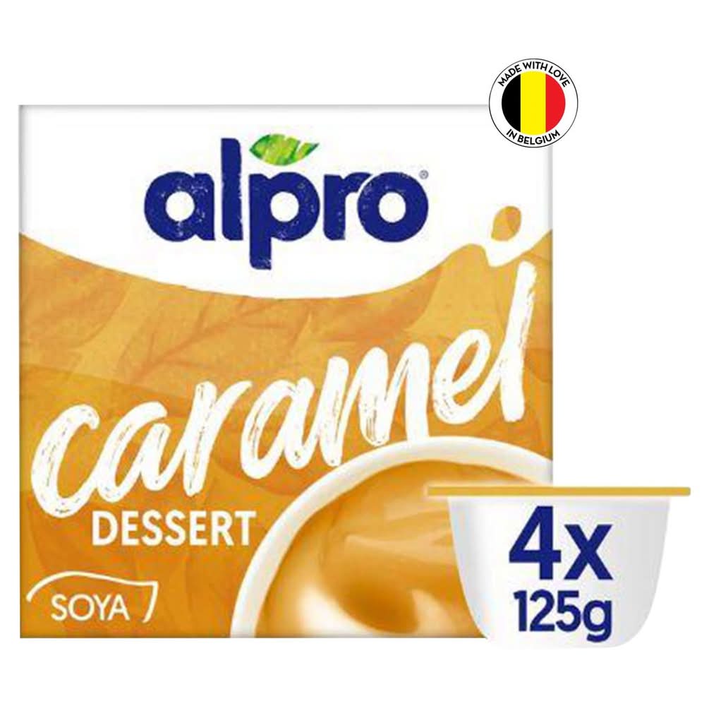 Alpro Sojadessert, caramel smaak, 4x125g