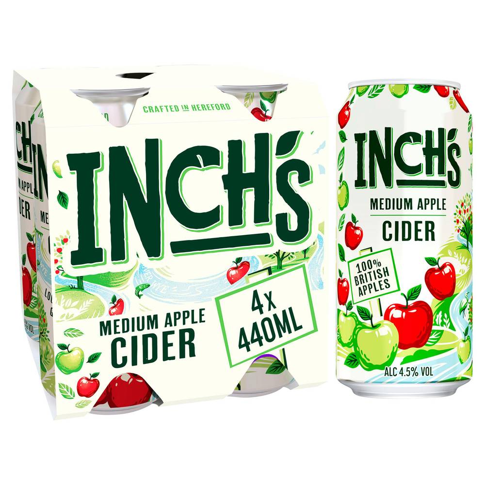 Inch's Medium Apple Cider 4x440ml