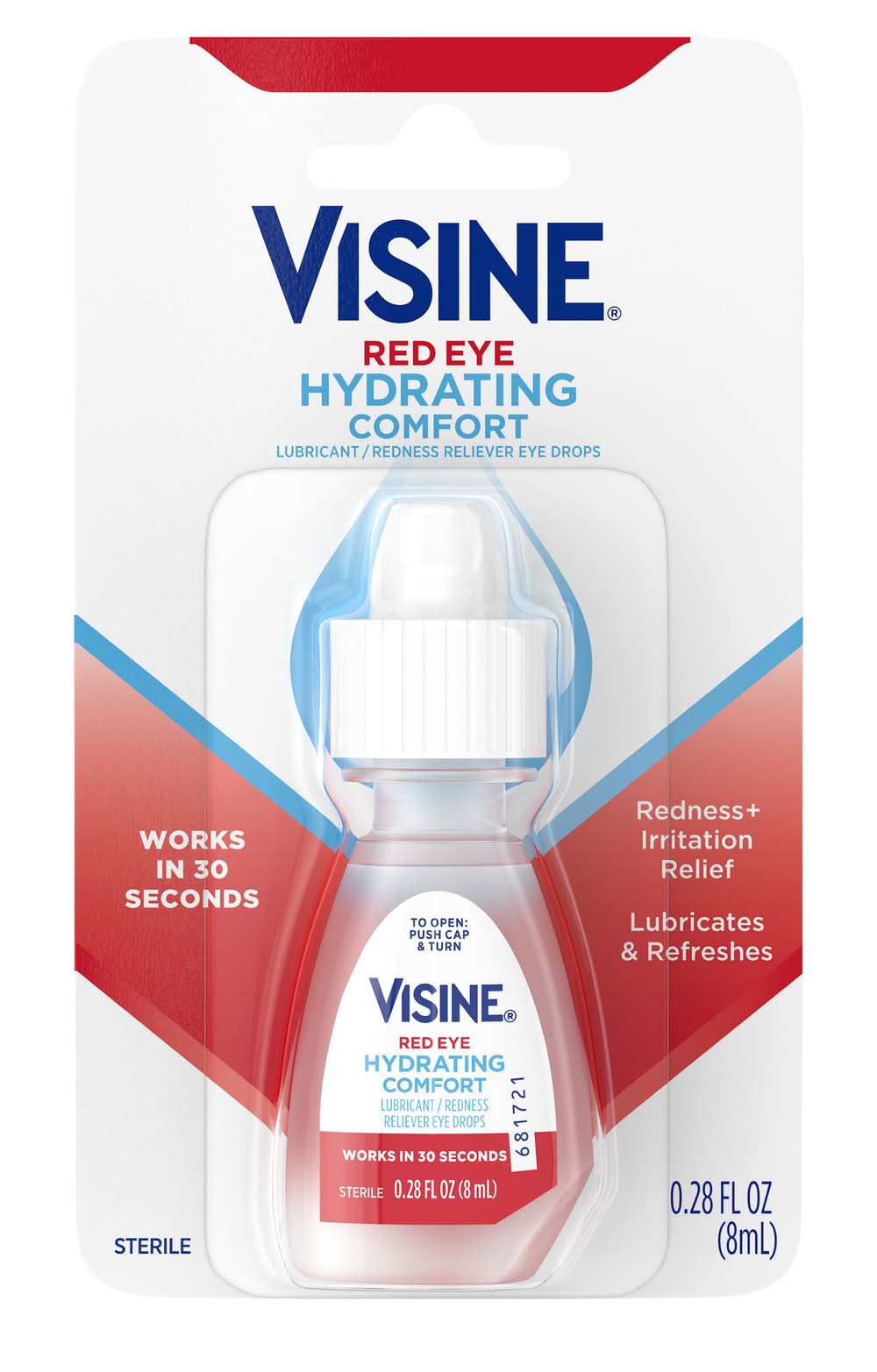 Visine Red Eye Hydrating Comfort Redness & Irritation Reliever (0.28 fl oz)