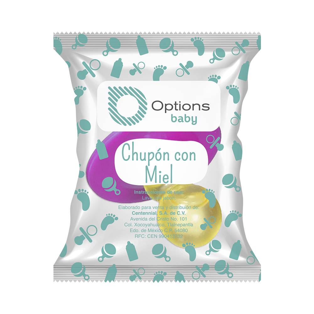 Options · Chupón con miel