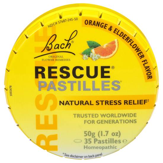 Bach Rescue Natural Stress Relief Pastilles (orange and elderflower)