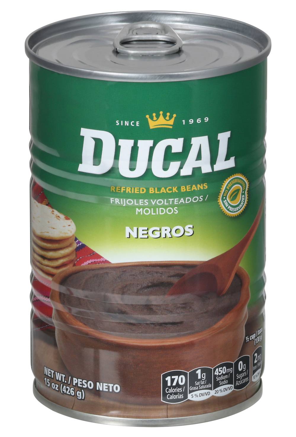 Ducal Refried Black Beans