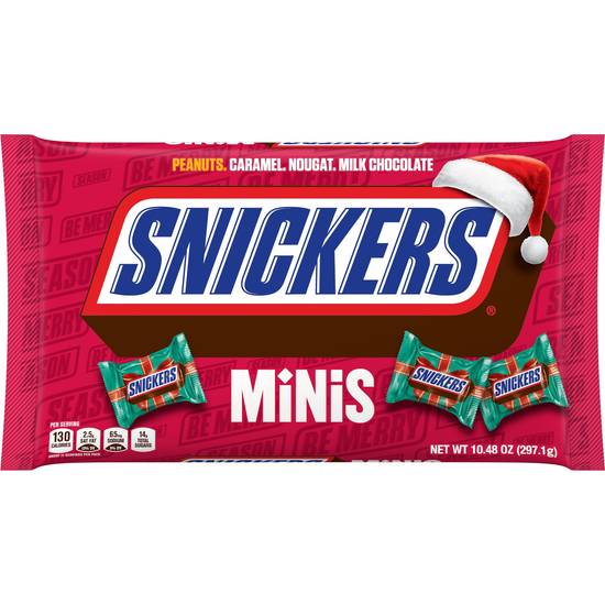 Order SNICKERS Holiday Christmas Candy Milk Chocolate Bars Minis Size Bag, 10.48oz food online from Cvs store, LODI on bringmethat.com