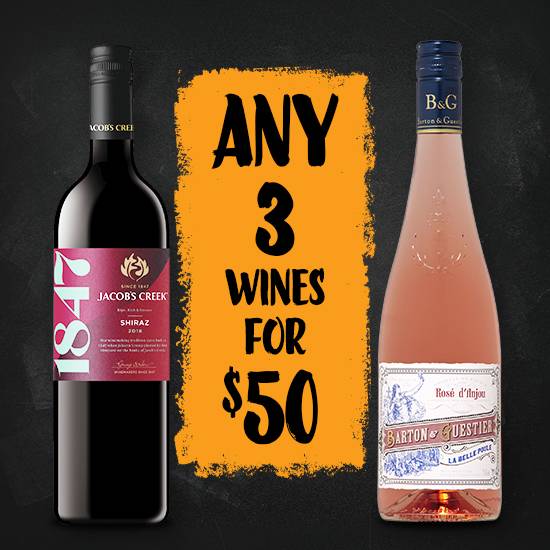 Any 3 Wines for $50