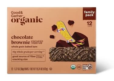Good & Gather Organic Whole Grain Baked Bar, Chocolate Brownie (12 x 1.27 oz)
