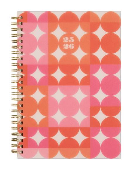 2025-2026 Organized by Happy Planner Monthly/Weekly Small Happy Planner, 5-7/16" x 8-5/16", Riso Pop, July 2025 To June 2026, PT0008S009