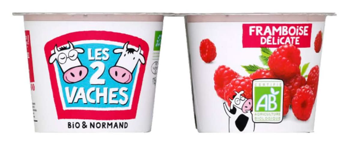 Les 2 Vaches - Yaourt aux fruits bio, framboise (4)