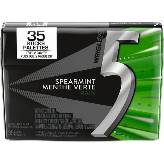 Wrigley's Spearmint Rain Chewing Gum 5 (35 units)