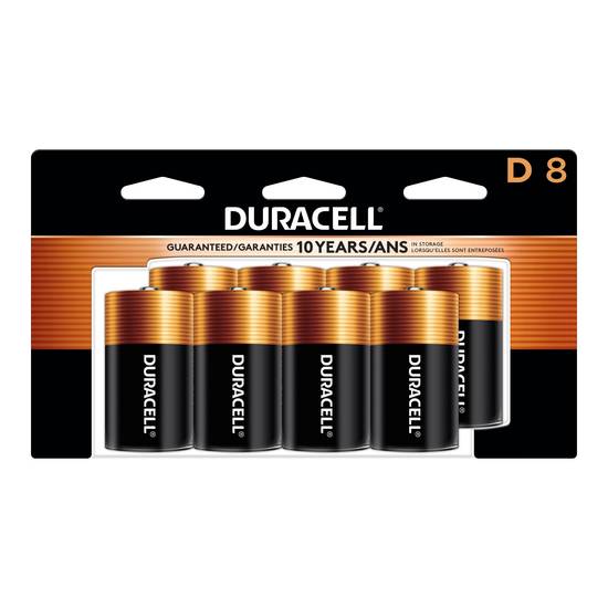 Duracell Coppertop D Alkaline Batteries, 8-Pack