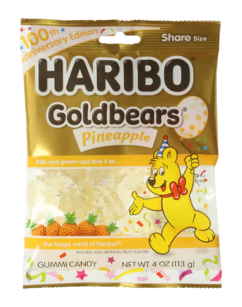 Haribo® 100Th Anniversary Pineapple Goldbears® 4oz