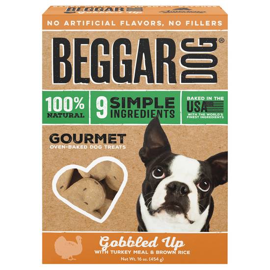 Beggar Dog Gourmet Gobbled Up With Turkey Meal & Brown Rice Dog Treats