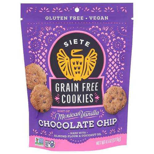 Siete Chocolate Chip Grain Free Cookies With Hint Of Mexican Vanilla