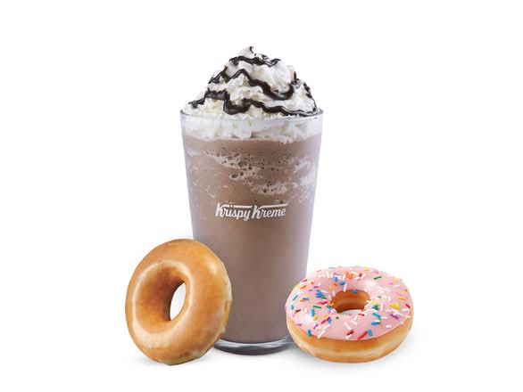 Frappe L + 2 Doughnuts