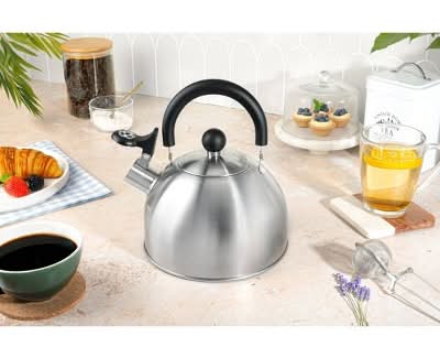 Aroma Stainless Steel Whistling Kettle, 1.5 qt