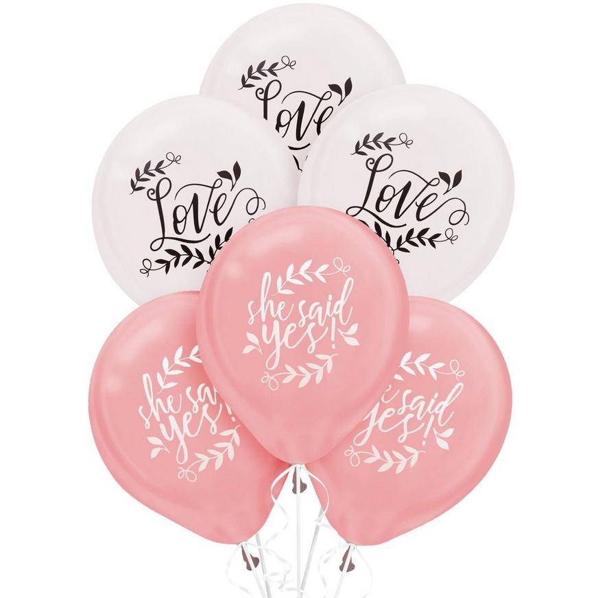 Uninflated 15ct, Floral Greenery Wedding Balloons