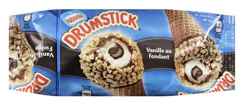Nestle icecream cornet vanille au caramel drumstick (140 ml) - drumstick vanilla fudge ice cream (1 unit)