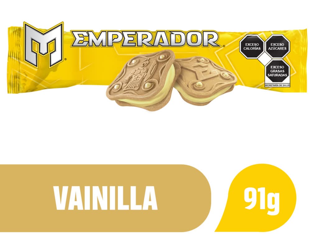 Emperador · Galletas tipo sándwich con relleno, vainilla (91 g)