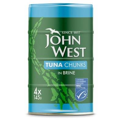 John West Msc Tuna Chunks in Brine (4 ct)